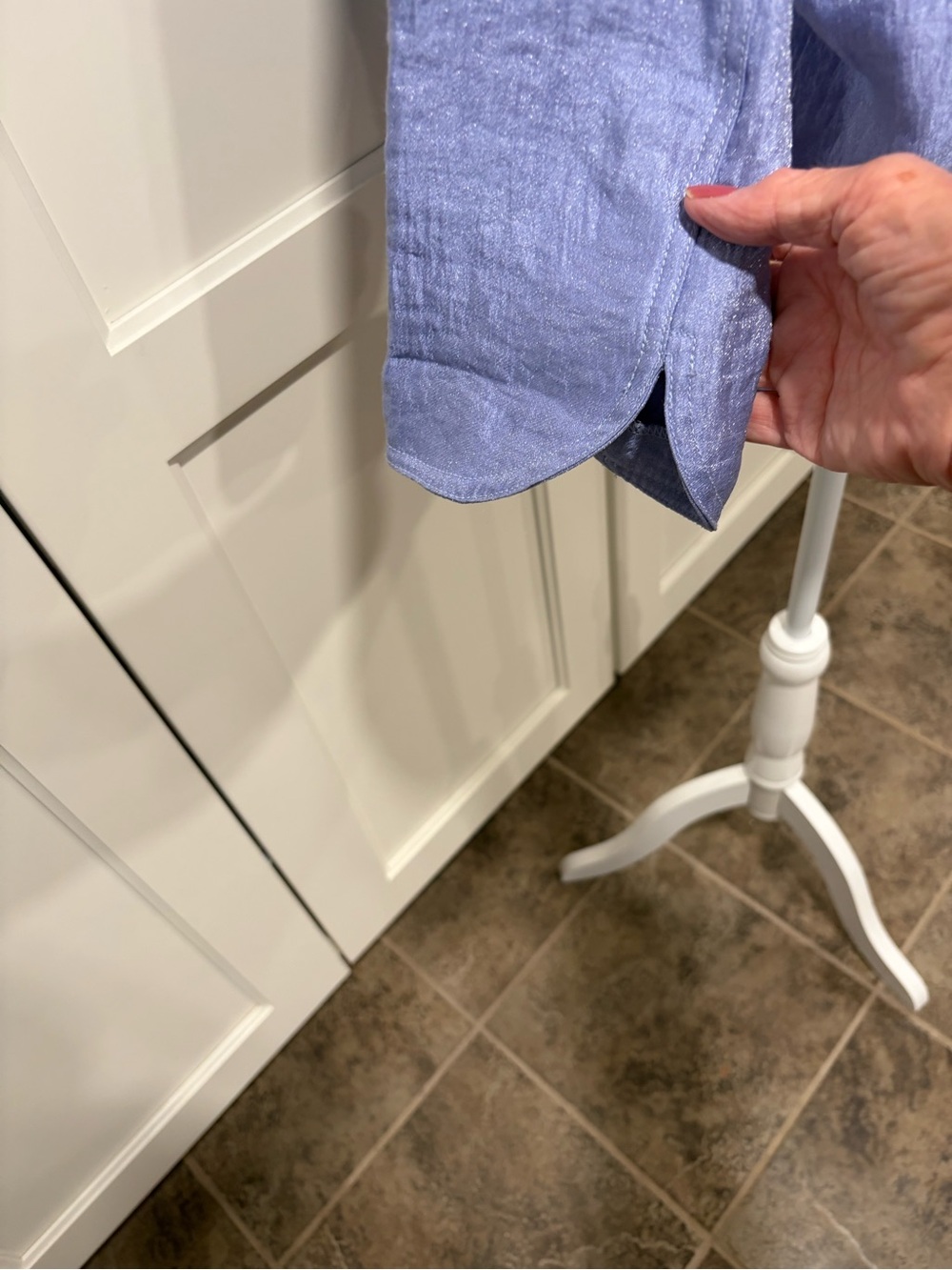Ruby Rd. Light Blue Button-Front Linen-Blend Jacket - Picture 4 of 5